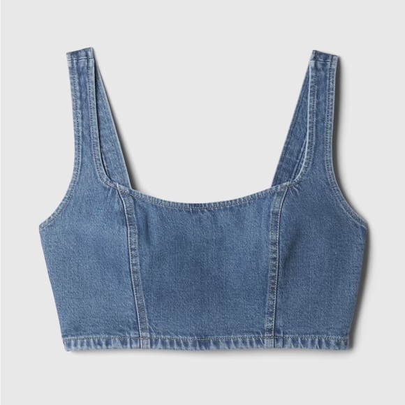 NWT GAP denim cropped Brahmi size 4 - Picture 2 of 4